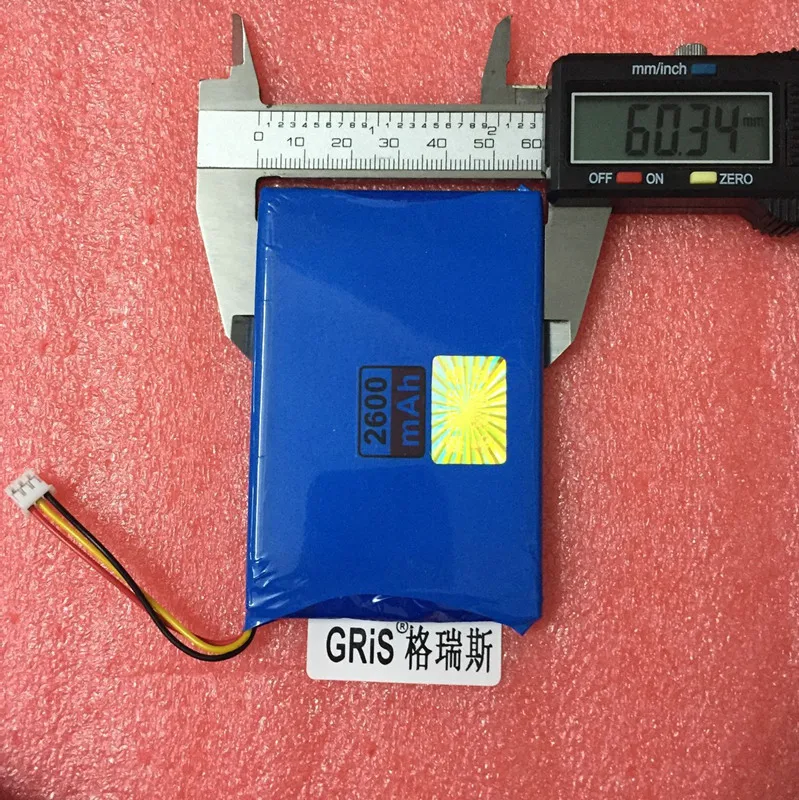 7.4V lithium battery 606090 706090 2600mAH play machine video mobile DVD EVD three 3 wires battery Rechargeable Li-ion Cell