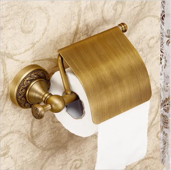 Antique brass paper towel rack Archaize paper holder European toilet paper box toilet accessories Paper plane