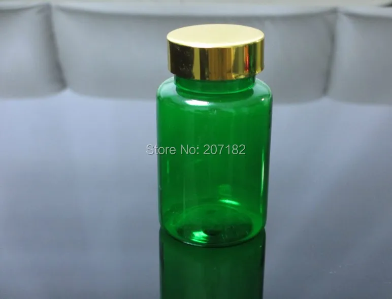 (100PCS/Lot) 120ml/120CC Translucent Green  PET Plastic Bottle, Pill Bottle, Capsule Empty Bottle, Powder Bottle