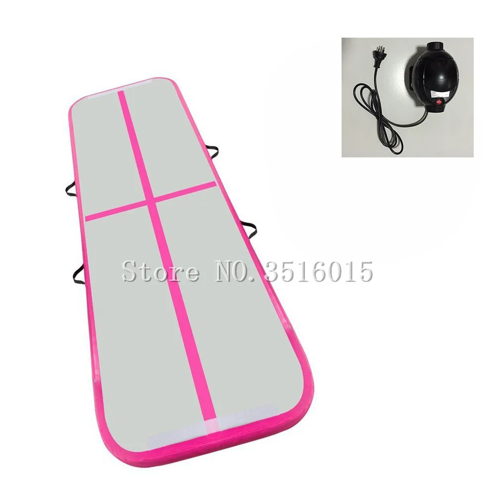 Inflatable Gymnastics AirTrack Tumbling Mat Air Track Floor Mats with Electric Air Pump Length 9.8foot-(300cm)