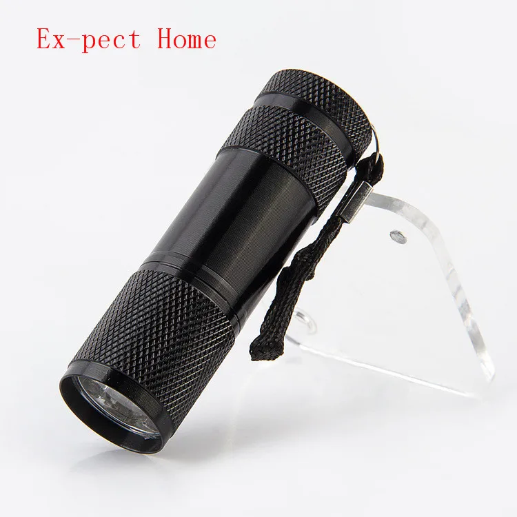 Portable LED Flash Flashlight Penlight 9 LEDs UV Purple Lights Lamp Linternas 450lm Lanterna Torch Lighting For Money Checking