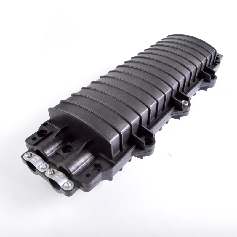 صندوق لصق الألياف الضوئية الأفقي ، مقاوم للماء ، خارجي ، صينية انصهار كبيرة من النوع D ، 24 ، 48 Cores ، 2 في 2 ، 45x17x12cm