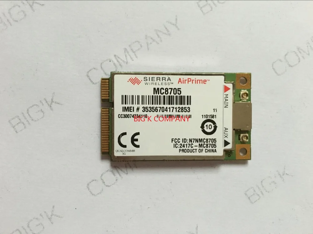 

Sierra wireless Unlocked WWAN card MC8705 Mini PCI-E HSUPA HSDPA HSPA+ 3G module support GPS 100% Original