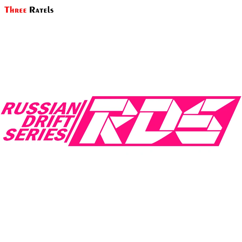 Three Ratels TZ-2032# 100x23cm Funny Car Sticker Cool Pink RDS Russian Drift Series Stickers And Decals For Volkswagen