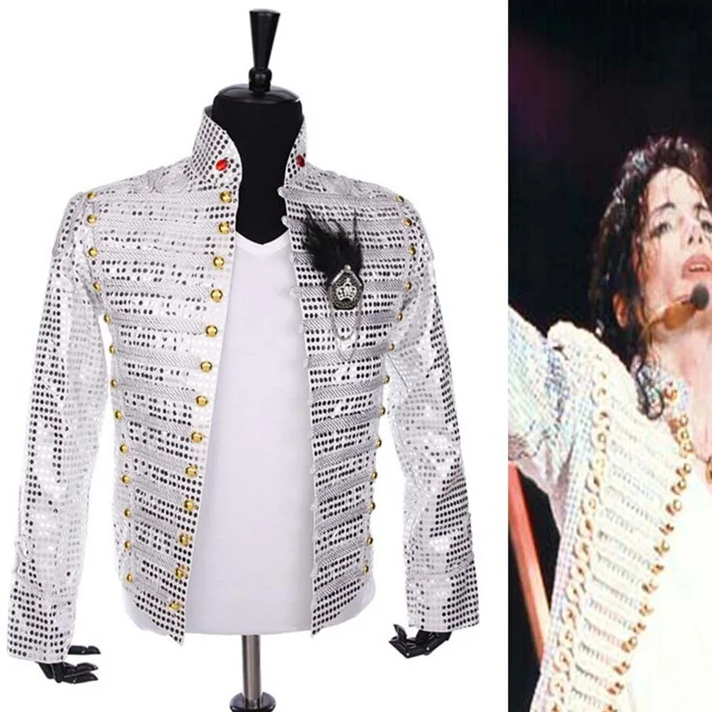 

Rare PUNK Rock Formal dress Classic England Style MJ MICHAEL JACKSON Costume History Handmade Jacket For Fans Best Gift