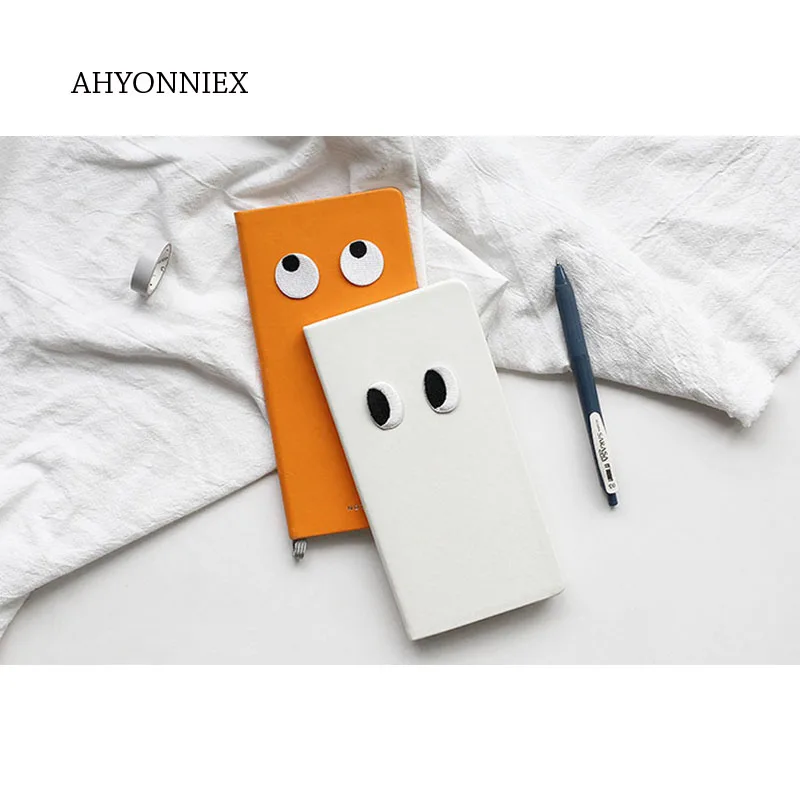 AHYONNIEX 1 Pair Eyes Embroidery Repair Patches Bag Jacket Jeans Cartoon Iron On Patches for Clothes Small Glue Sticker