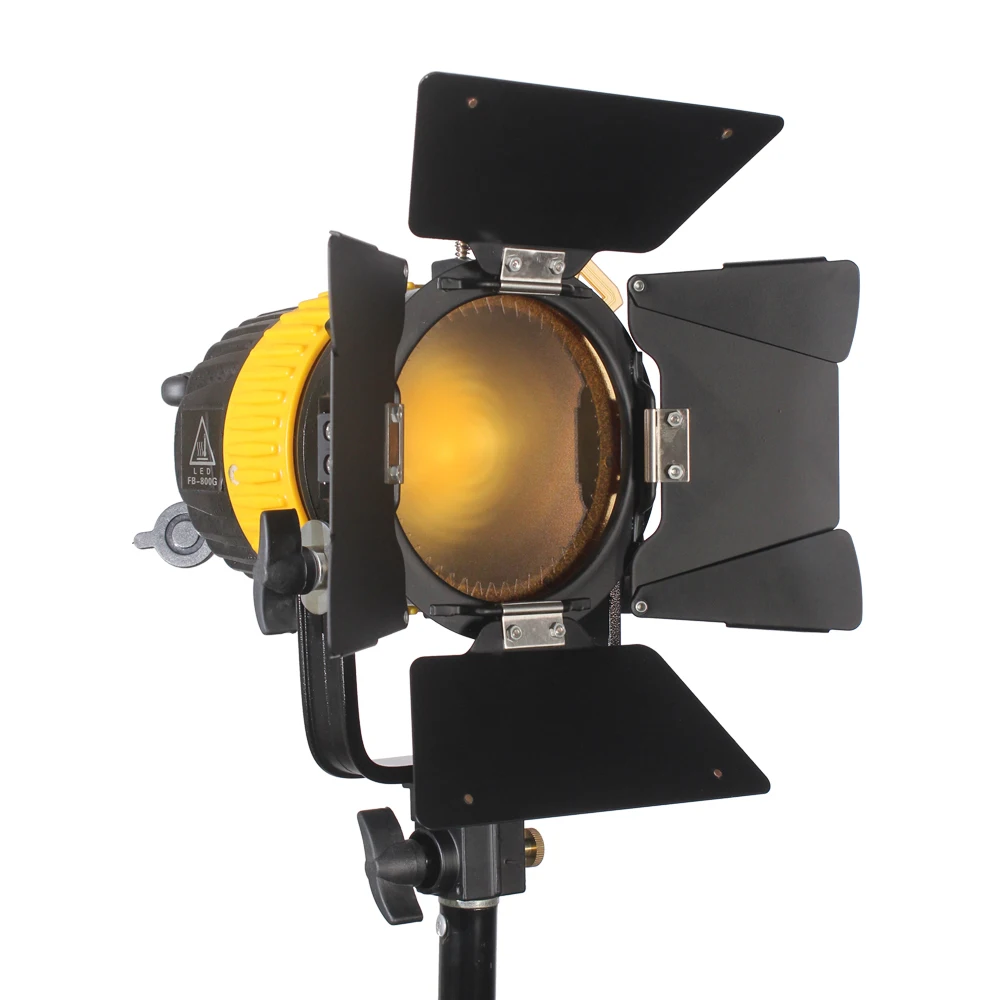 Foco LED de Fresnel para estudio, iluminación continua de 80W, 5600K/3200K, para película, vídeo, película, atenuación, FW-800G