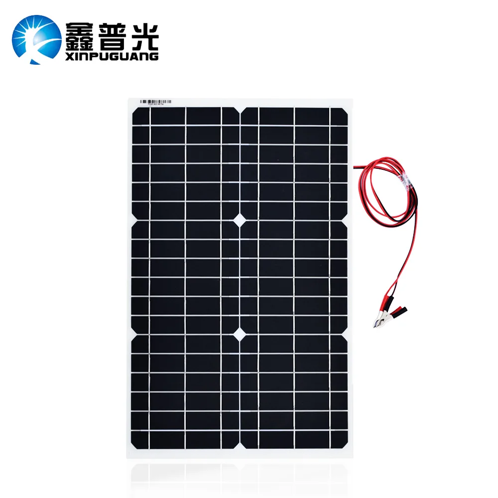 solar panel 12v 30w flexible Portable solar cell battery charger kit photovoltaic system for car boat Vans camping outdoor