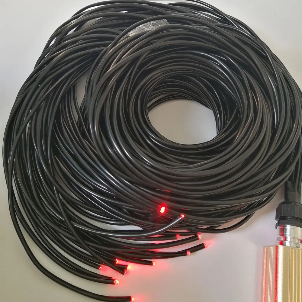 Cabo de iluminação da fibra ótica do núcleo das costas de 6mm muti pmma com pvc jacketed natação ou outerdoor solução impermeável 2 m/lot