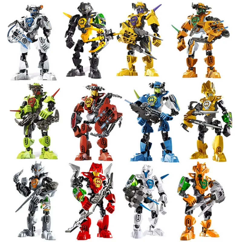 Star Warrior Soldiers Hero Factory Bionicle Surge Evo Stringer Robot Figures Building Blocks Bricks Kids Toys