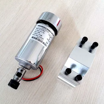 Air cooled 300W DC spindle motor 12-48V DC ER11-3.175mm + 52mm mounting bracket fixture for collecting PCB CNC machine