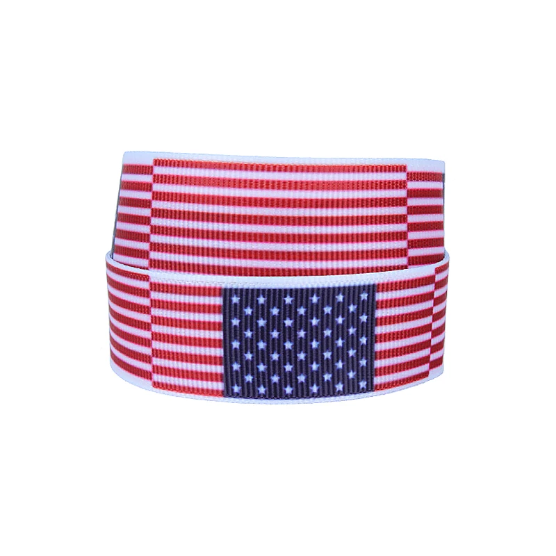 

FLRA Ribbon (50yards/lot) Heat transfer US flag printed ribbons