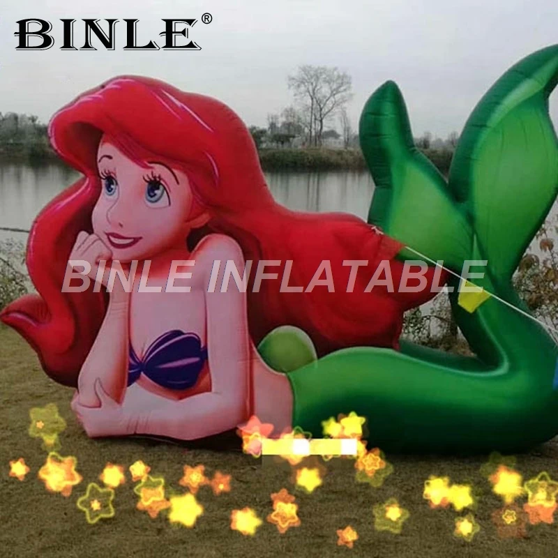 

Hot selling giant inflatable mermaid lying inflatable beautiful girl sea maiden balloon for sale