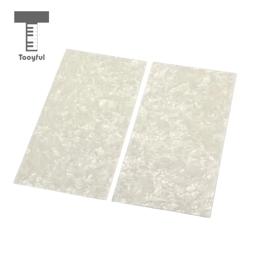 Tooyful 2 Pieces DIY Guitar Blank Material Purfling Sheet Head Veneer Shell White Pearl Guitar/Bass Decorative Accessory