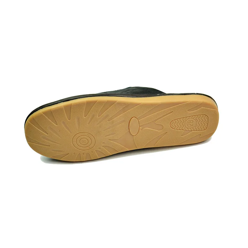 Mntrerm Spring Slip On Men Slippers Soft Comfortable 100% Cow Leather  Genuine Leather Shoes push large size shoe houseware