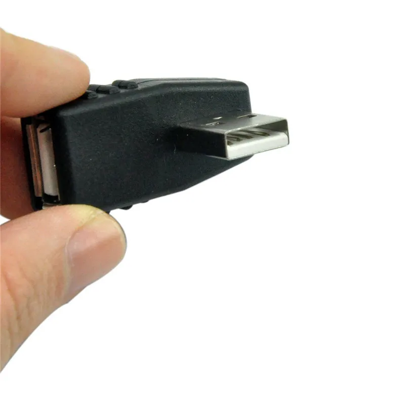 USB 2.0 Laki-laki ke Perempuan USB 2.0 Kiri & Kanan Sudut 90 Derajat Type A Male untuk Perempuan konektor Adaptor Ekstensi