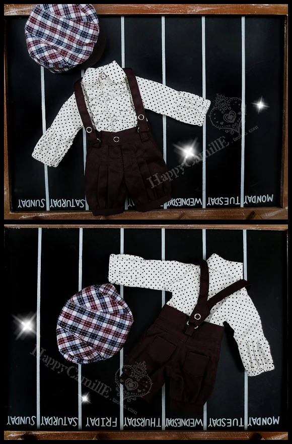 

1/4 1/3 scale BJD Shirt+shorts+hat suit for SD clothing BJD doll accessories,Not included doll,shoes,wig,and other 18D1218