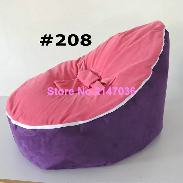 Comfortable Baby PINK top with PURPLE base Sleeping Bag Infant Bean Bag Child Chair Without Fillings