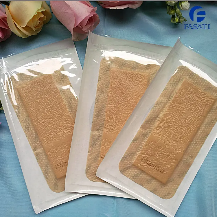 1pcs 10*20(6*16)cm health silicone gel foam dressing silicone pad Anti-pressure acne wound paste exudate absorption acne paste