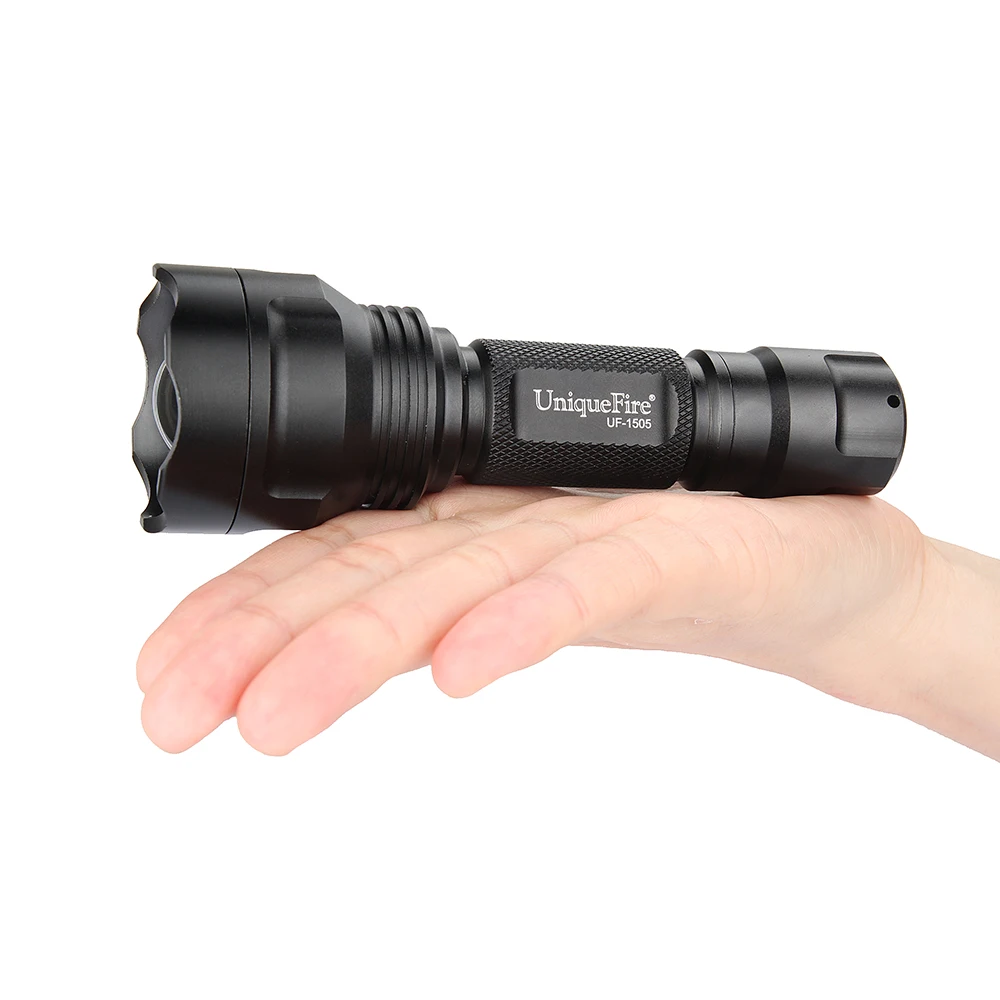 UniqueFire 1505 IR 850nm Zoom Flashlight  Led Invisible Llight Torch T38+Scope Mount+Rat Tail+Charge Made By Aircraft Aluminum