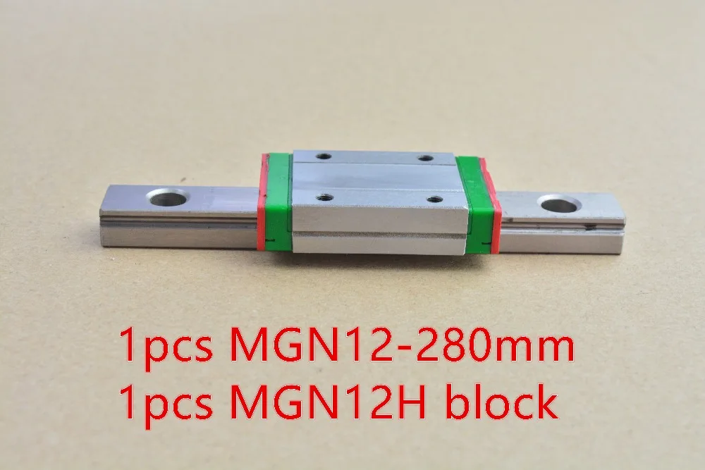 MR12 12mm lineaire geleiderail MGN12 280mm met MGN12C of MGN12H slider blok lager 1 pcs