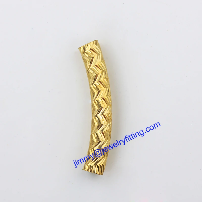 

Jewelry findings metal tube beads spacer beads Carved tube Beads for jewelry making diy 4*25*0.4mm