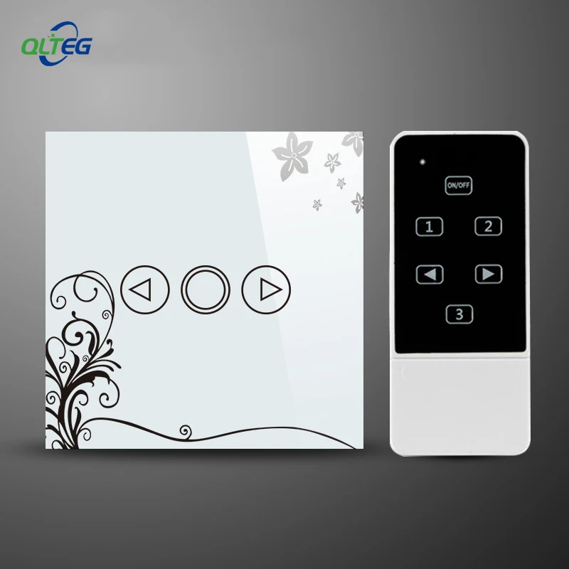 

LED Dimmer EU Standard Crystal Touch Glass and Remote Control Light Dimmer Switch Touch Screen Dimmer Switch Smart Switch