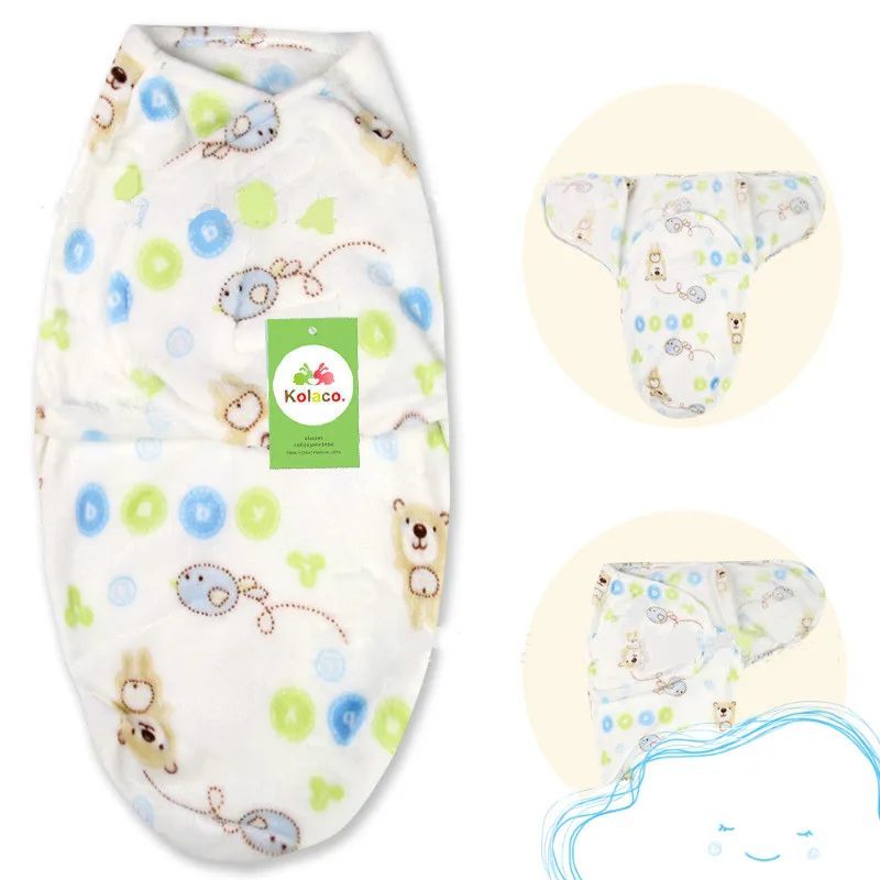 

Infant Swaddling Wool Flannel Blanket Sleeping Bag Warm Prevent Kicking Quilt Prevent Rolling Down Girl Boy Baby Blanket