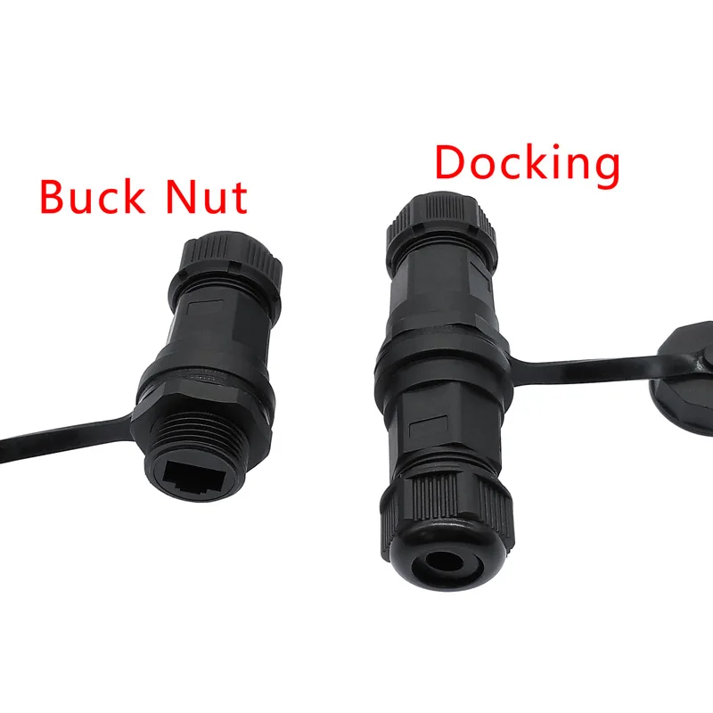 Waterproof RJ45 connector CAT5 CAT6 socket panel mount M21 industrial connector IP67