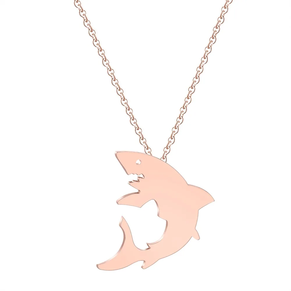 Todorova Shark Pendant Necklace Choker Cute Ocean Animal Whale Necklace Women Men Jewelry Bijoux Fish Necklace