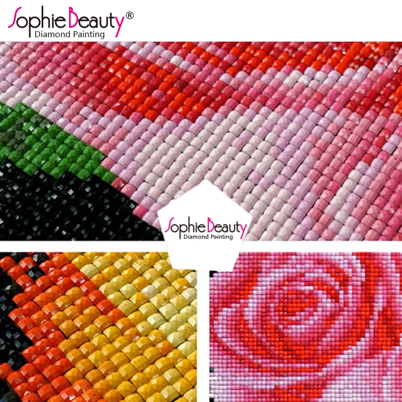 Sophie Beauty-pintura de diamantes "peonía y tulipanes", bordado de jarrones y flores, mosaico de diamantes de imitación artístico, decoración del hogar 197049