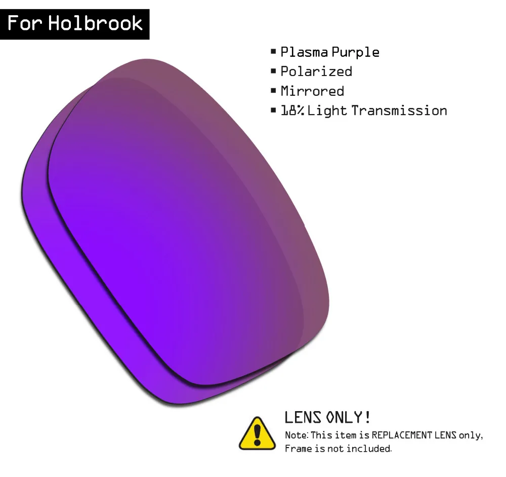 

SmartVLT Polarized Sunglasses Replacement Lenses for Oakley Holbrook - Plasma Purple