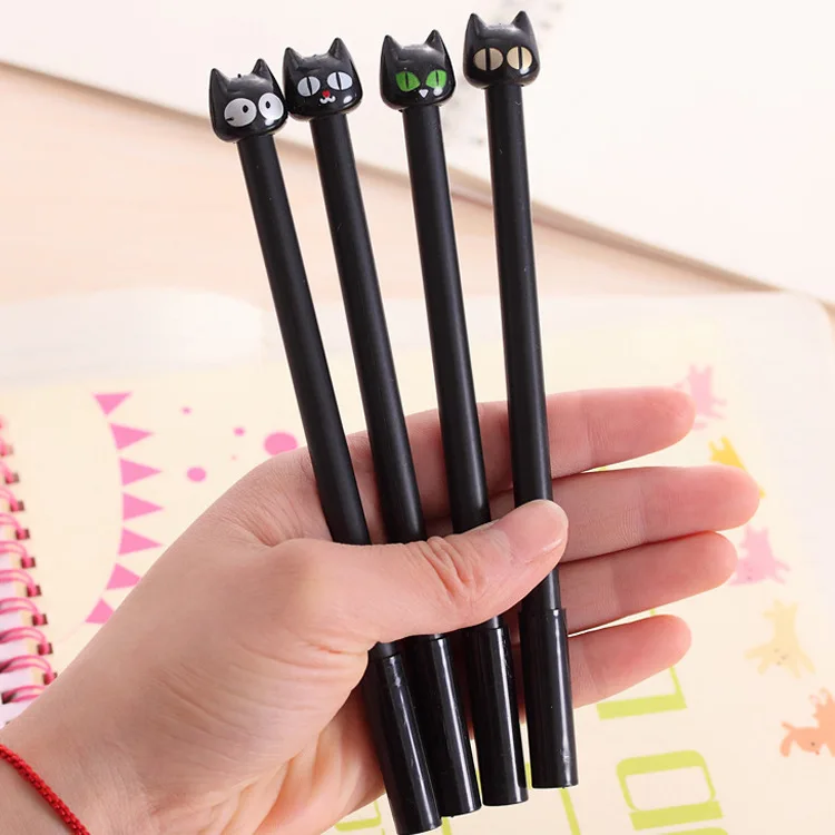 1 PCS Kreative Schreibwaren Südkorea Super Niedlichen Großen Augen Katze Nette Schwarze Katze Schwarz Neutral Stift Cartoon Wasser Stifte