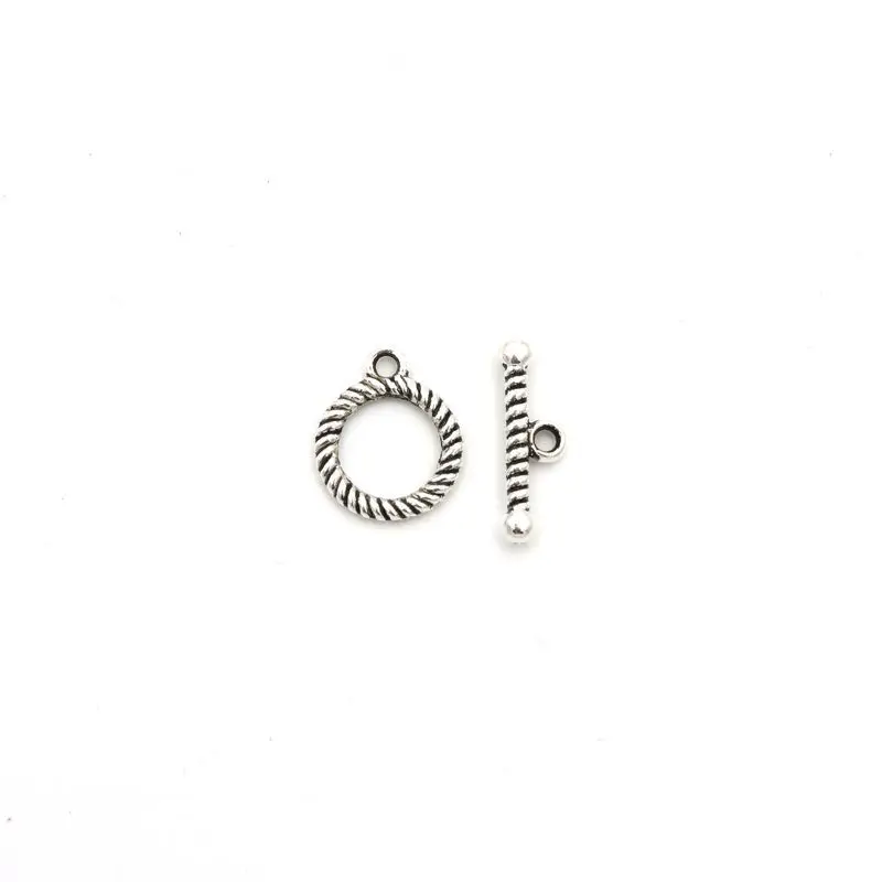 10 Sets Gold-Platte Silber Farbe Herz Blume Verschluss Armband Toggle Verschluss Für Schmuck Machen Diy Zubehör Großhandel Groß – Detail 15