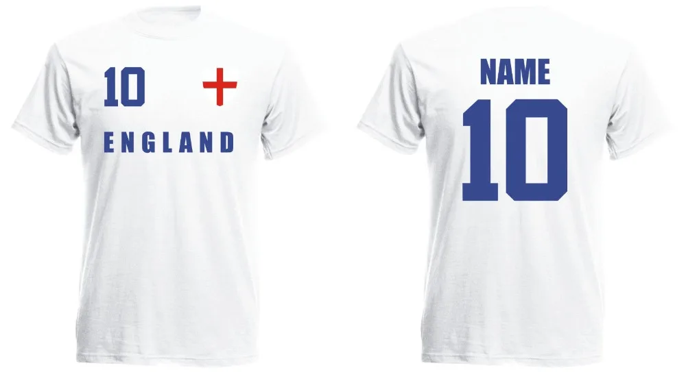 2019 Hot sale Summer Style England 2019 T-shirt Jersey Footballer Look Printing Name + No Funny Tee shirt