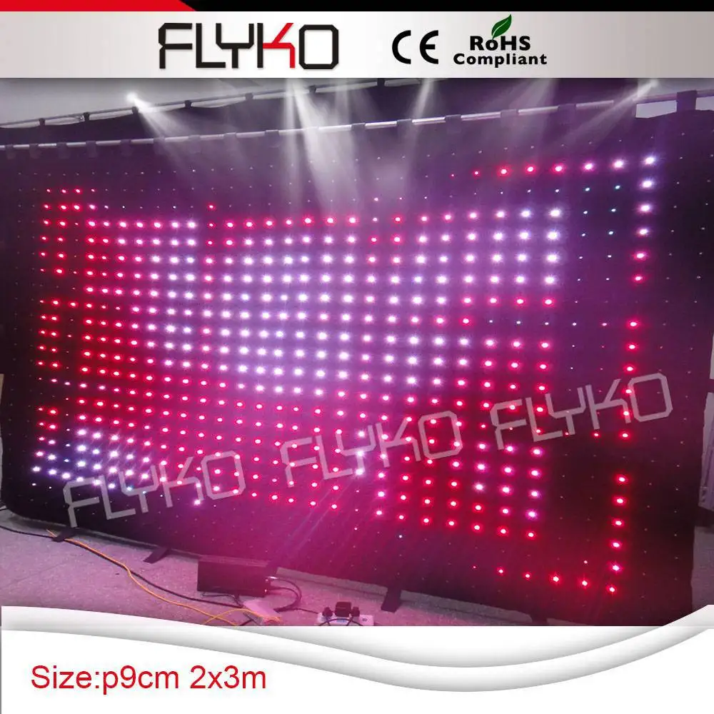 Led lighting  Video Curtain Wedding Decoration Disco Light DJ Booth 30 Programs Led Curtain