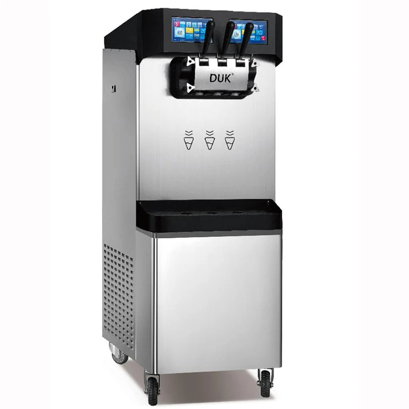 XEOLEO التجارية موقف الطابق الآيس كريم صانع 3 نكهات الآيس كريم آلة 5000 واط/596 قطعة البسترة وليلة جديدة