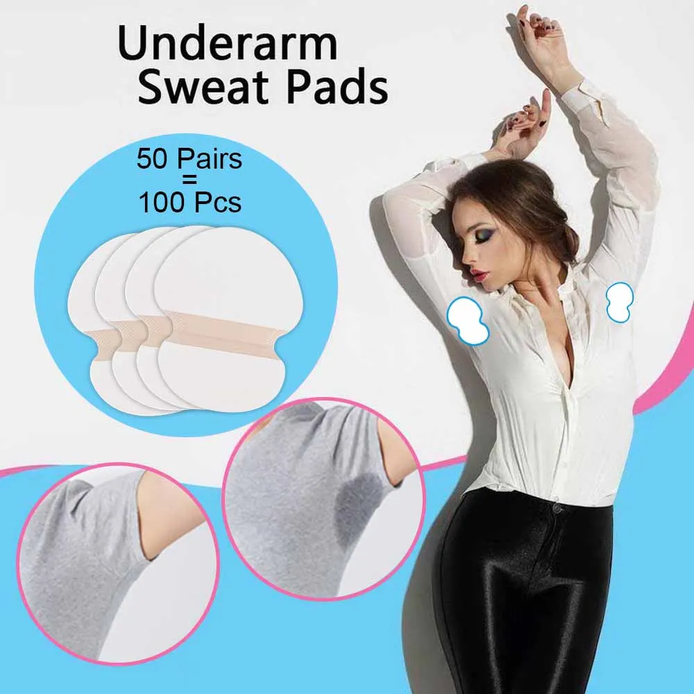 

100/200/300/400pcs Disposable Underarm Sweat Pads For Armpit Perspiration Shield Absorbing Anti Summer Deodorants Sheet Stickers