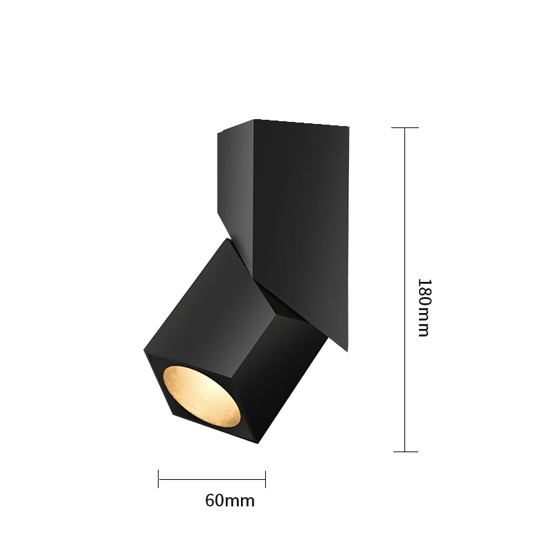 Imagem -02 - Downlight Montado na Superfície do Teto Refletor de Ângulo Ajustável Art Cube Nova Moda Ra93 7w 12w 15w Ins