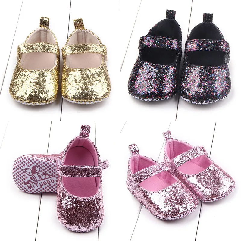 Baby Shoes Spring   New Baby Girls Shoes First Walkers Baby Girl Shoes  Toddler Prewalker Crib Bling Bling Prewalkers images - 6