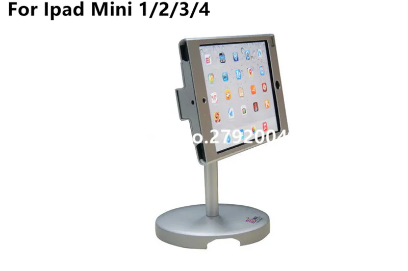 for mini iPad desktop stand safe table holder mount on countertop with anti-theft enclosure securiy lock display for shop