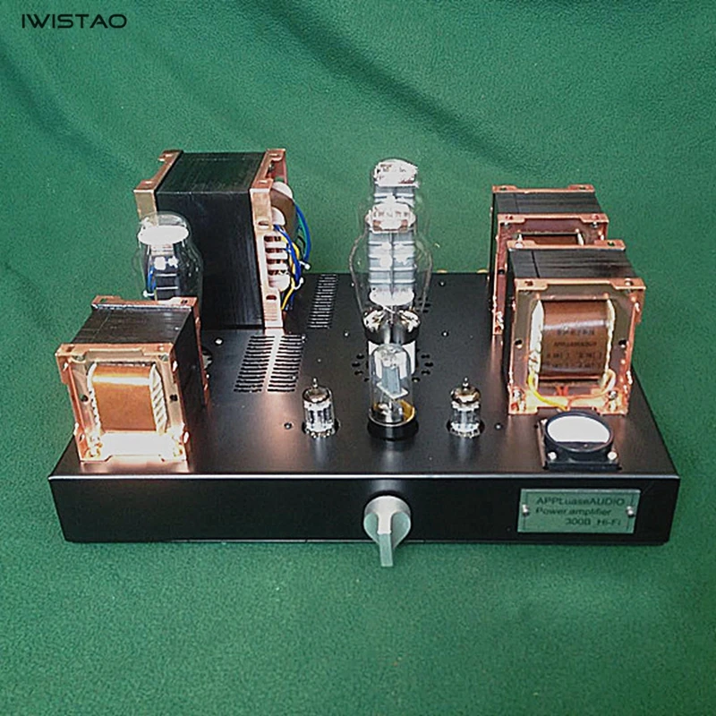 2X8W 300B Single-ended Class A Tube Amplifier British Red Bull Iron Core Transformer HIFI Audio