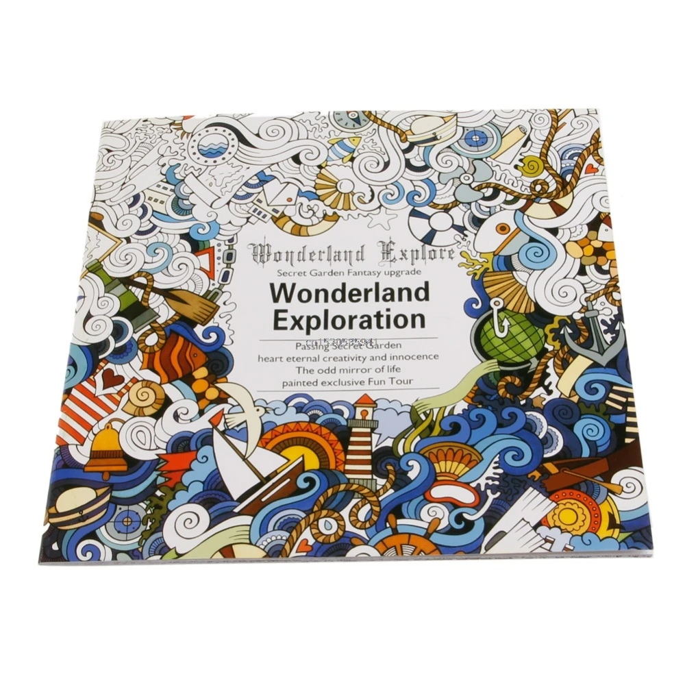 New English Adult Gifts Books Wonderland Exploration Coloring Book