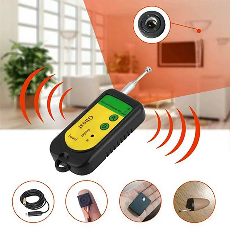 (1 PCS) Wireless Signal RF Detector Tracer Mini Camera Finder Ghost Sensor 100-2400 MHZ GSM Alarm Device Radio Frequency Check