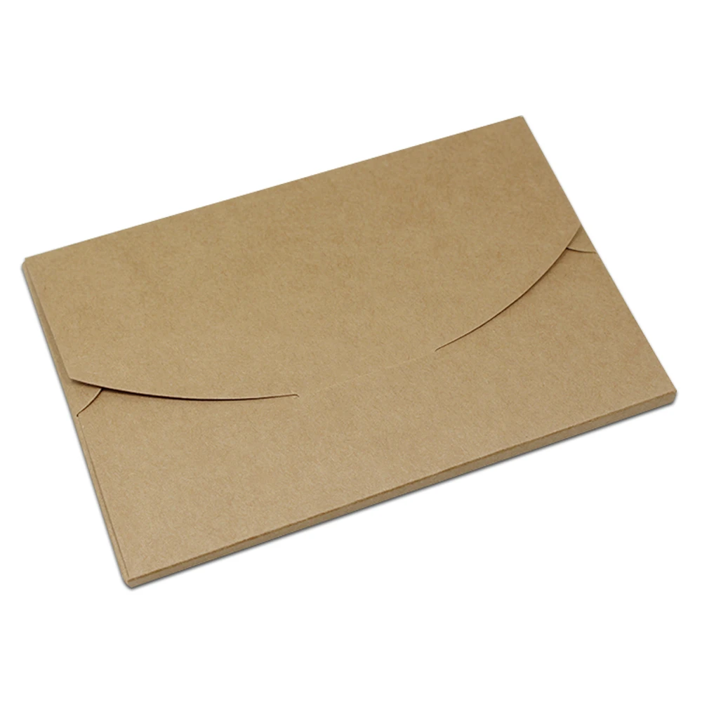 50pcs/Lot Brown DIY Cards Packaging Box Cardboard Photo Pack Gift Box For Postcard Kraft Paper Envelope Package Case Party Favor