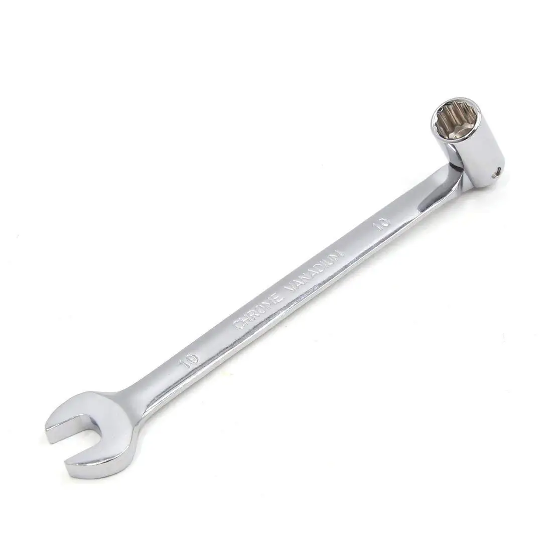 Uxcell 10mm Swivel  U-Shaped Head Combination Socket Spanner Wrench Auto Car Repairing Tool Chrome Vanadium