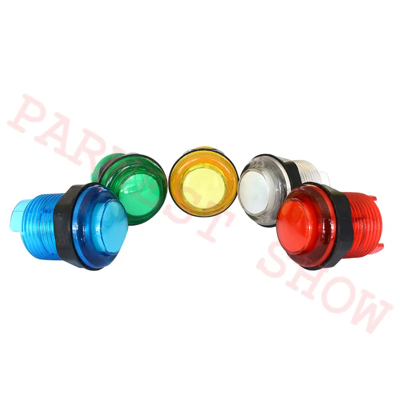 

2pcs of Arcade HAPP Style 5V Lit 28mm/24mm Illuminated Push Button with Built-in LED Lamp Micro-switch 5 colors Available