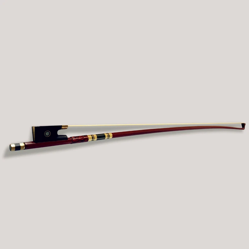 

High Quality Violin Bow Ebony Frog Colored Shell Bow Snake Skin Wrapped Brazilwood Fiddle Bow Professional Violino Accessories