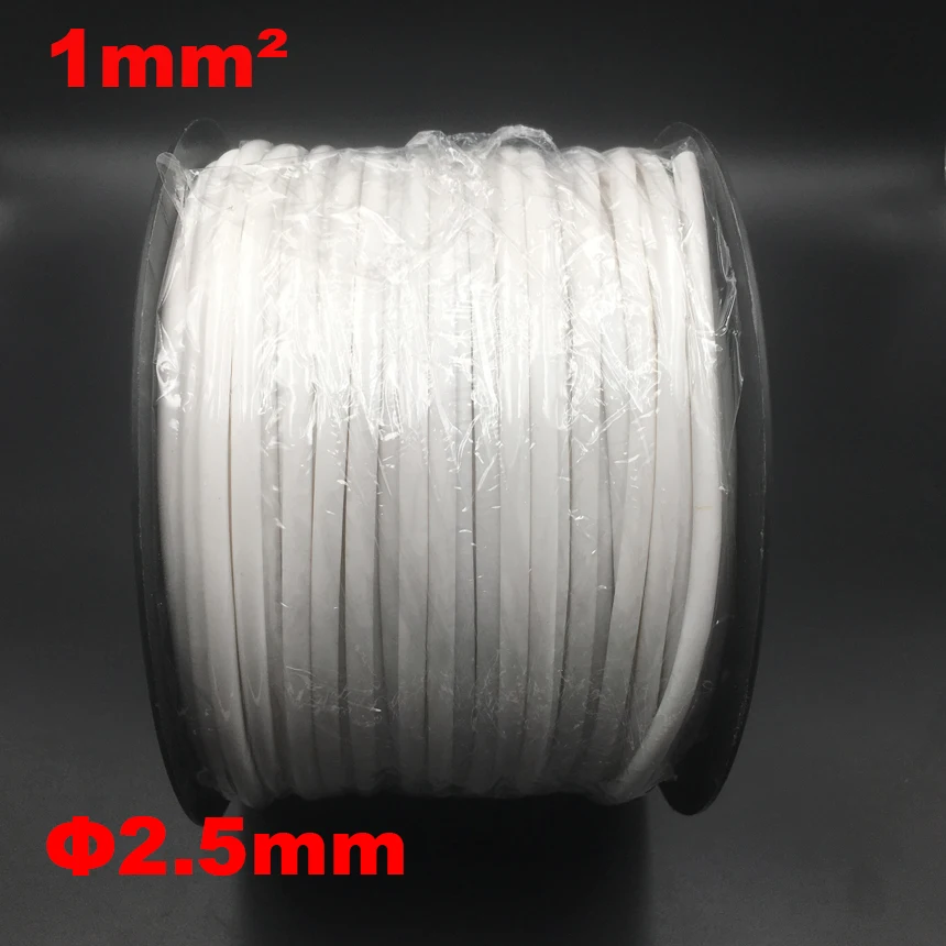 1roll 1mm2 PVC 2.5mm ID White Handwriting Ferrule Printing Machine Number Plum Tube Wire Sleeve Blank Cable Marker