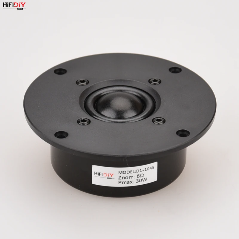 HIFIDIY LIVE hifi 4 inch Tweeter Speaker Unit  Oil - black Silk edge membrane 6 OHM 30W plastic 104mm Treble Loudspeaker D1-104S